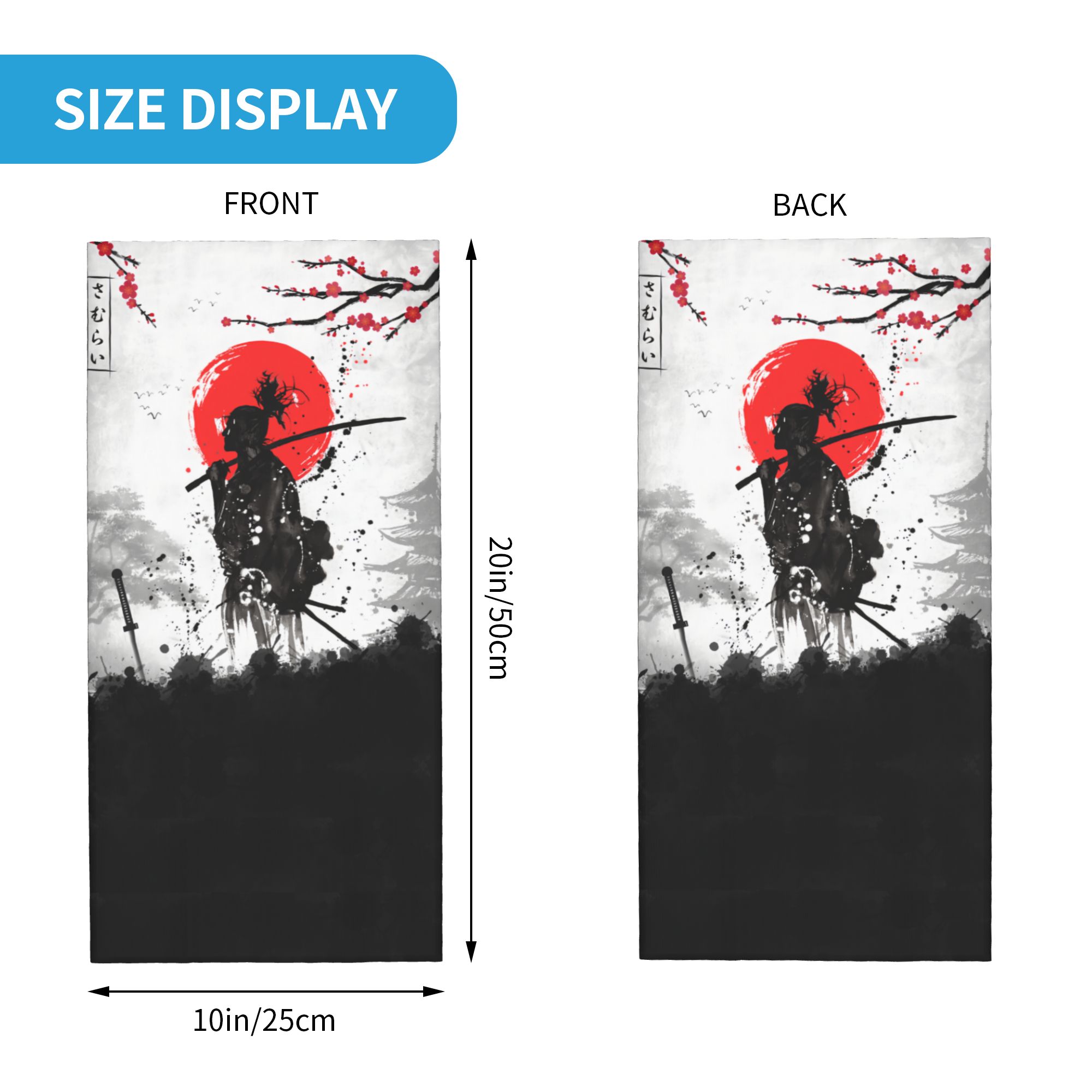 Japanese Samurai Warrior Banda - Neck Gaiter Face Cover recension och pris